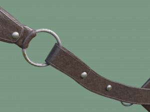 Fantasy Sword Game Ready PBR Unity UE Arnold V-Ray Textures Included Model 3D
