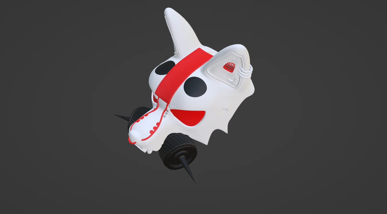 Mask of kitsune 3D Model .c4d .max .obj .3ds .fbx .stl .blend 