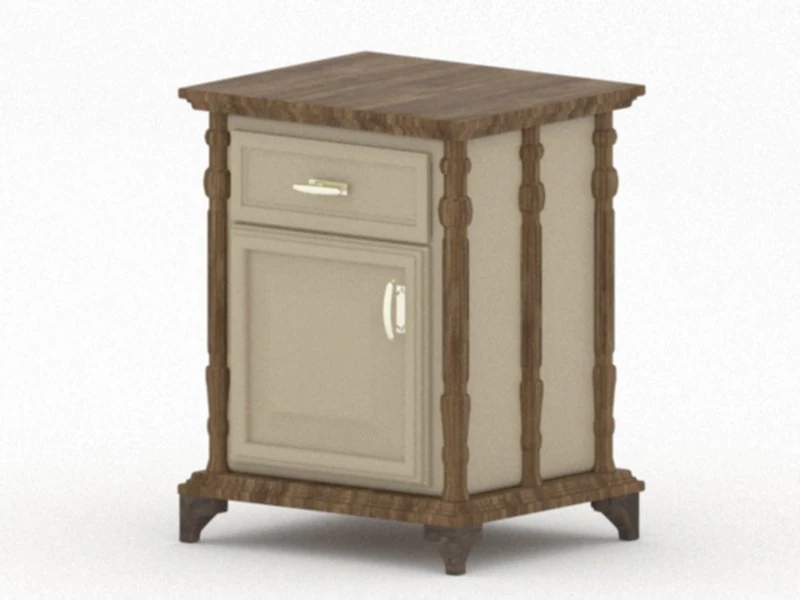 Bedside table 3D Model .c4d .max .obj .3ds .fbx .stl .blend 