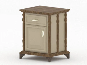 침대 옆 탁자 3D 모델