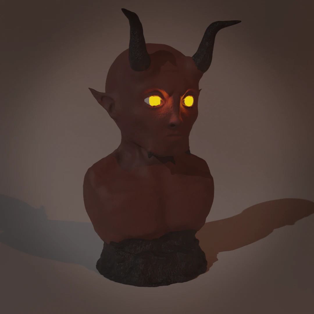 Realistic statue of Demon - Ready to Print 3D Print Model .c4d .max .obj .3ds .fbx .stl .blend 