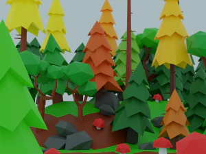 Paquete completo de activos de la naturaleza - low poly Modelo 3D