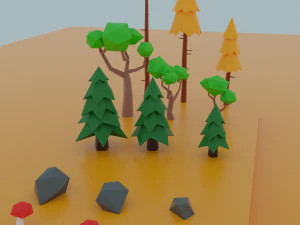 Complete pack of nature assets - low poly 3D Model