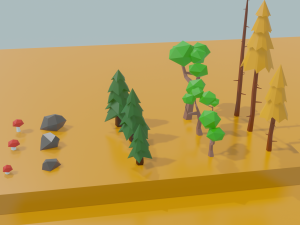 Complete pack of nature assets - low poly 3D 모델