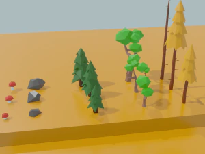 Complete pack of nature assets - low poly 3D Model