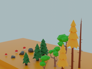 Complete pack of nature assets - low poly 3D 모델