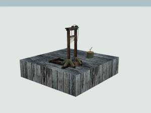 The guillotine and the block Model 3D