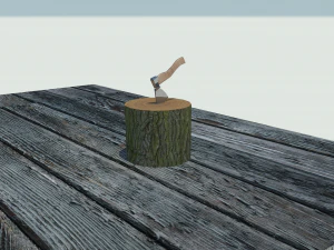 The guillotine and the block 3D Model