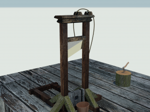 The guillotine and the block Modèle 3D
