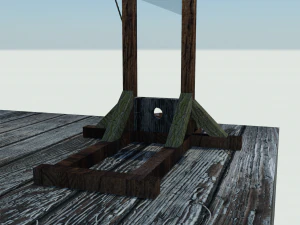 The guillotine and the block 3D Model