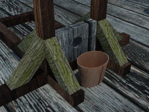 The guillotine and the block 3D Model