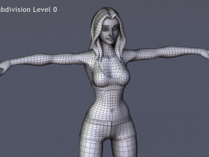 Angela Cartoon Rig 3D 모델