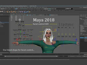 Angela Cartoon Rig 3D Model