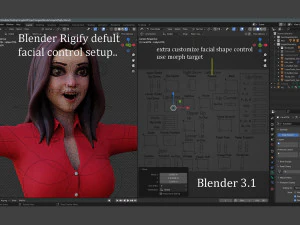Angela Cartoon Rig 3D Model