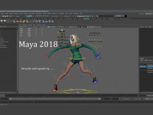 Angela Cartoon Rig 3D 모델