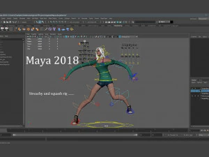 Angela Cartoon Rig 3D Model