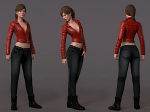 Female Base Rig with Outfit 3D Model