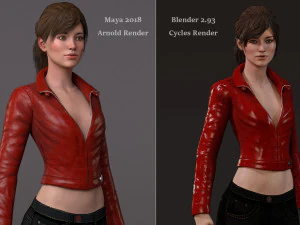 Female Base Rig with Outfit 3D Model