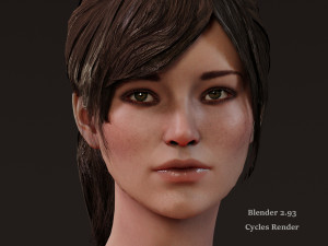 Female Base Rig with Outfit 3D-Modell