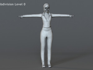 Female Base Rig with Outfit 3D-Modell