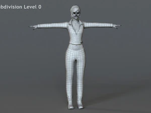 Female Base Rig with Outfit 3D Model