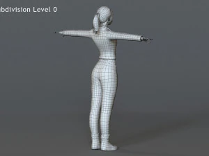 Female Base Rig with Outfit 3D Model