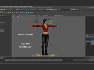 Female Base Rig with Outfit 3D-Modell