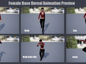 Female Base Rig with Outfit 3D Model