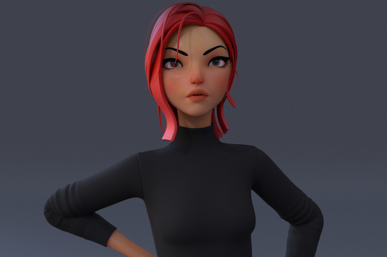 Violet 3D Модель In Мультяшные 3DExport