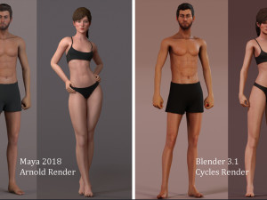 Male Female Base Rig 3D-Modell