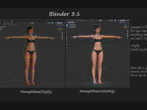 Male Female Base Rig 3D-Modell