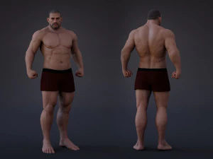Male Base Heavy Rig 3D Model