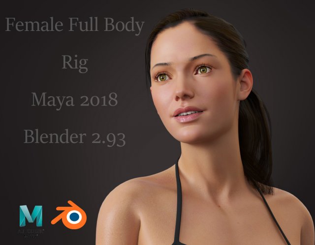 Female Base Model 3D .c4d .max .obj .3ds .fbx .stl .blend 