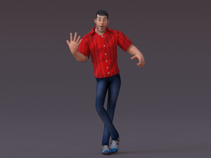 David Cartoon Rig 3D Model