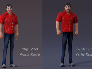 David Cartoon Rig 3D Model