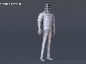 David Cartoon Rig 3D Model
