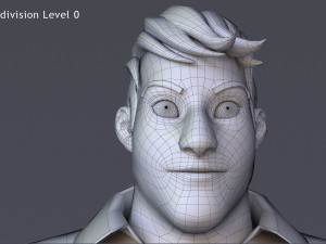 David Cartoon Rig 3D Model