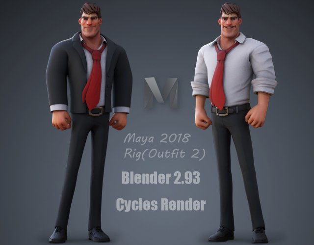 Boss Rig 3D Model .c4d .max .obj .3ds .fbx .stl .blend 