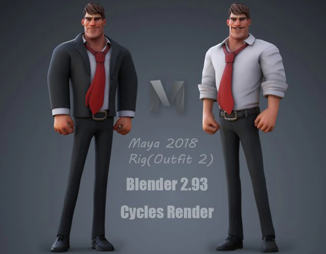 老板装备 3D 模型 .c4d .max .obj .3ds .fbx .stl .blend 