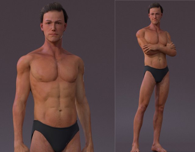 Male Base Rig Modèle 3D .c4d .max .obj .3ds .fbx .stl .blend 