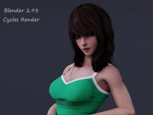 Angela Cartoon Rig Ver 2 Modèle 3D