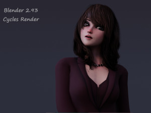 Angela Cartoon Rig Ver 2 Modèle 3D