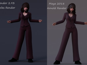 Angela Cartoon Rig Ver 2 Modèle 3D
