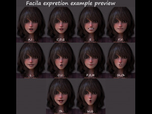 Angela Cartoon Rig Ver 2 Modèle 3D