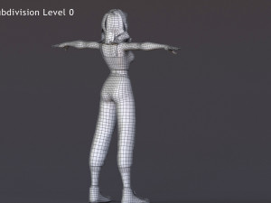 Angela Cartoon Rig Ver 2 Modèle 3D