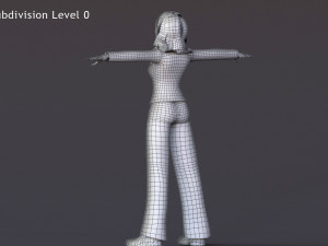 Angela Cartoon Rig Ver 2 Modèle 3D