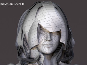 Angela Cartoon Rig Ver 2 Modèle 3D