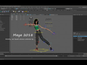 Angela Cartoon Rig Ver 2 Modèle 3D