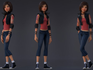 Violet Rig Outfit 2 Modèle 3D