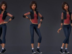 Violet Rig Outfit 2 Modèle 3D